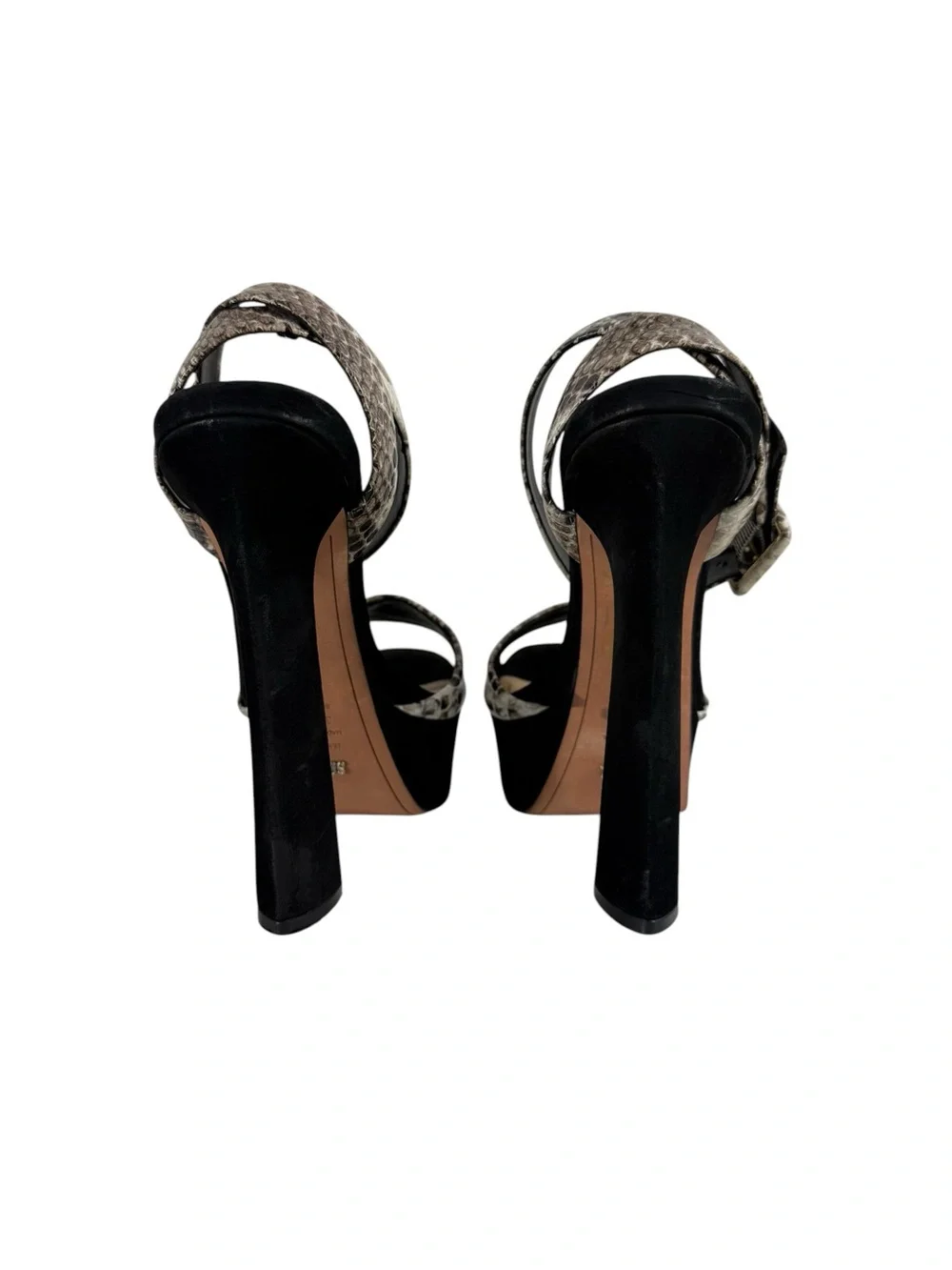 SCHUTZ Snake-Print Platform Sandals Size EU39